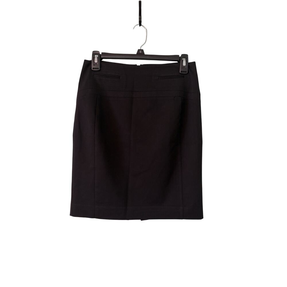 Express Skirt Womans 0 Black Pencil Straight Office Career Leopard Print Lining